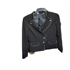LKNW Simply Chloe Dao black gold trim blazer xs (J11)